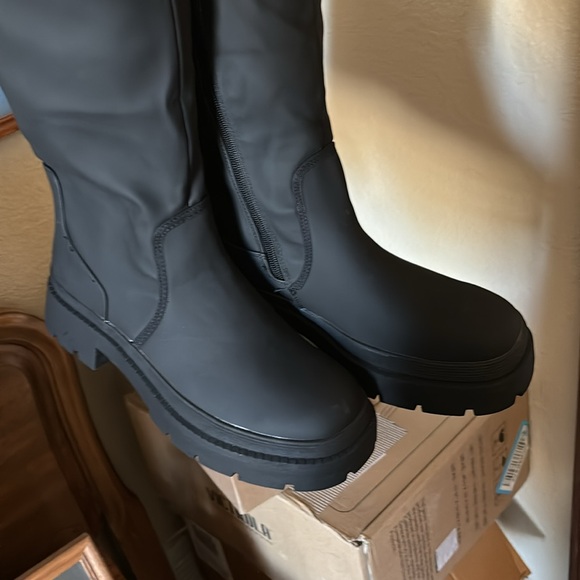 Womens Knee High Boots Thick Bottom Casual Wedding Hiking size 41/ 10.5 - Picture 7 of 14